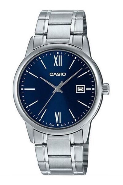 Casio Men's Wristwatch with Navy Blue Dial and Gray Color Guaranteed
