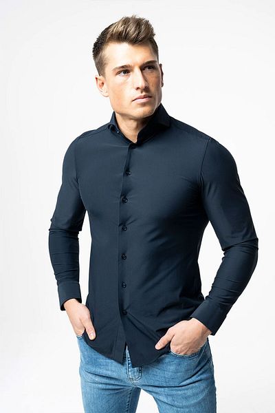 IOS - Innovation of suiting Cămașă elastică - Ios By Maica - Albastru regal, S