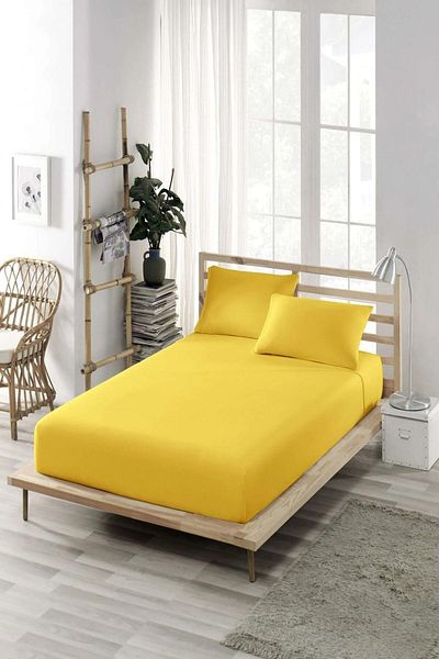 Cotton Box King Size Double Cotton Fitted Elastic Ranforce Sheet Set