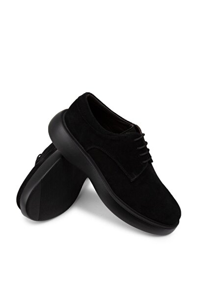 Deery Γνήσια Suede Μαύρα Casual Ανδρικά Παπούτσια