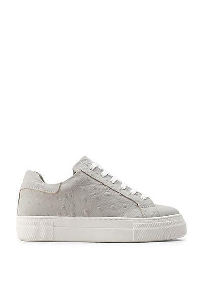 Deery حذاء رياضي نسائي أصلي من Nubuck باللون الرمادي