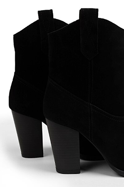 Deery Hakiki Süet Siyah Kadın Bot