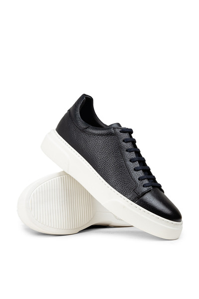 Deery Чоловічі шкіряні темно-сині кросівки