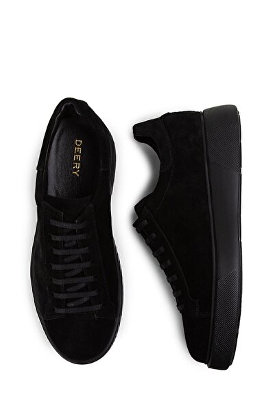 Deery Γνήσια ανδρικά αθλητικά παπούτσια Suede Black