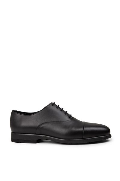 Deery Men's Black Genuine Leather Classic Shoes