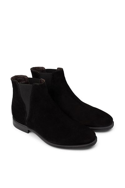 Deery Genuine Suede Black Men's Chelsea Boots