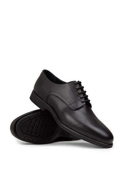 Deery Men's Black Genuine Leather Classic Shoes
