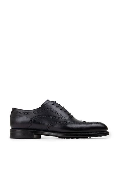 Deery Ανδρικά παπούτσια Oxford από γνήσιο δέρμα Navy Blue Classic