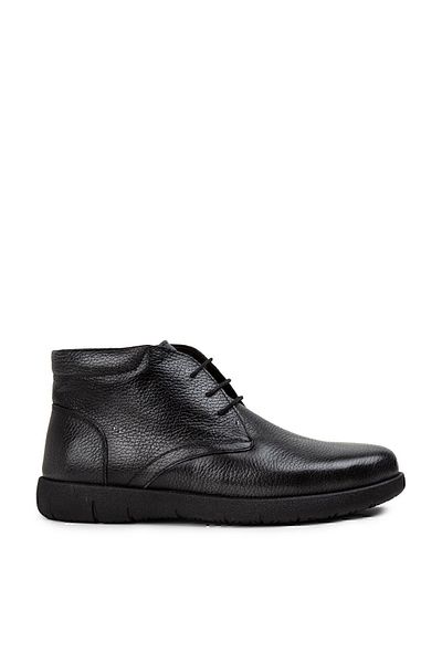 Deery Ανδρικές μπότες από γνήσιο δέρμα Anthracite