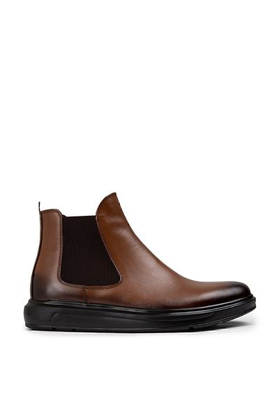 Deery Genuine Leather Tan Color Men's Chelsea Boots