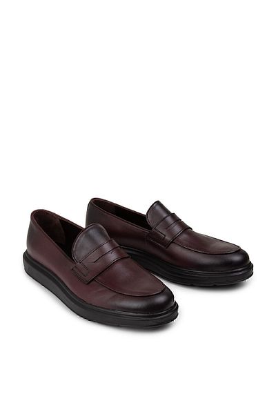 Deery Loafer pentru bărbați din piele naturală Claret Red Comfort