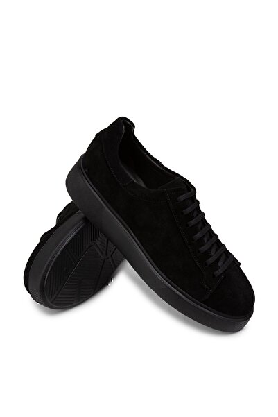 Deery Γνήσια ανδρικά αθλητικά παπούτσια Suede Black