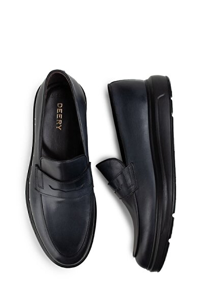 Deery Hakiki Deri Gri Comfort Erkek Loafer