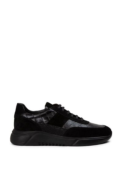 Deery Γνήσια ανδρικά αθλητικά παπούτσια Suede Black
