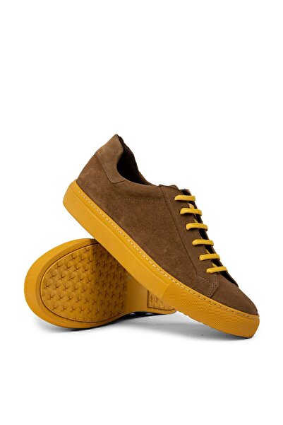 Deery Hakiki Süet Taba Rengi Erkek Sneaker Ayakkabı