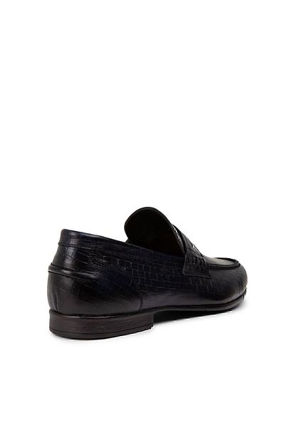 Deery Ανδρικά Loafer παπούτσια από γνήσιο δέρμα Navy Blue