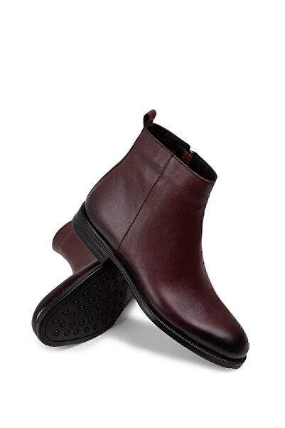 Deery Hakiki Deri Bordo Erkek Bot