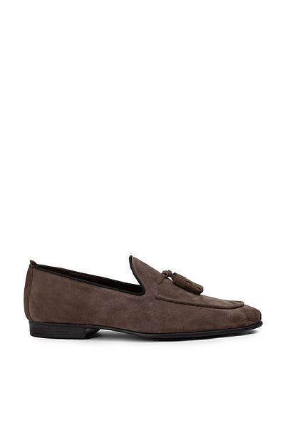 Deery Γνήσιο ανδρικό loafer με φούντες σουέντ χρώματος βιζόν