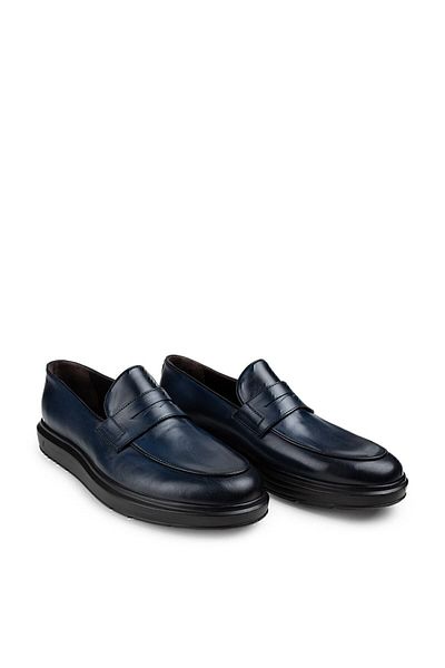 Deery Ανδρικά παπούτσια Loafer από γνήσιο δέρμα μπλε