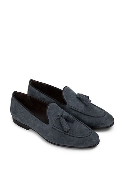 Deery Γνήσια Suede Grey Ανδρικά Loafer Παπούτσια