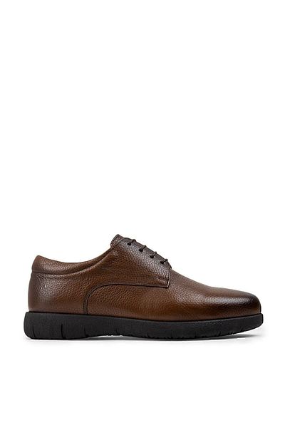 Deery Ανδρικά παπούτσια casual από γνήσιο δέρμα καφέ