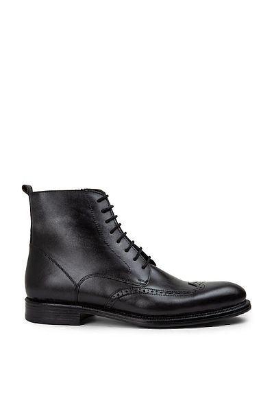 Deery Ανδρικές μπότες από γνήσιο δέρμα Anthracite