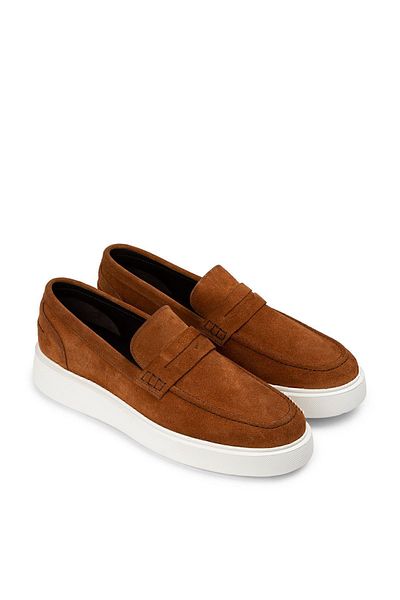 Deery Γνήσια ανδρικά παπούτσια Loafer σε χρώμα Suede Tan