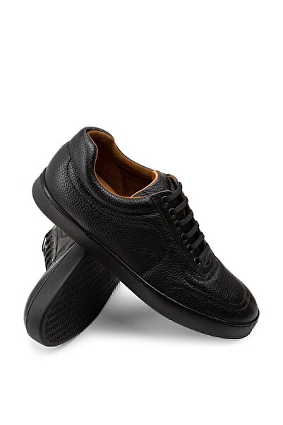 Deery Γνήσιο δέρμα Μαύρα Ανδρικά Παπούτσια Sneaker
