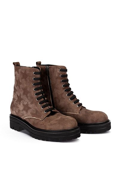 Deery Γνήσιες γυναικείες μπότες Suede Mink Color
