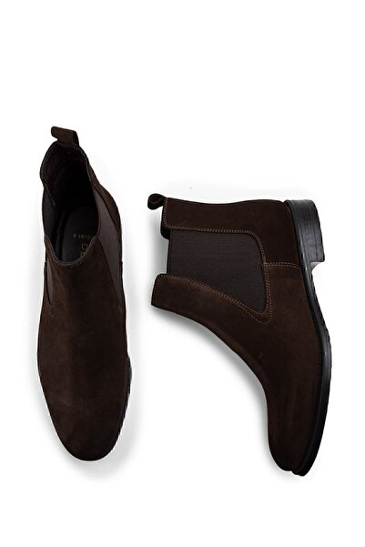 Deery Hakiki Süet Kahverengi Erkek Chelsea Bot