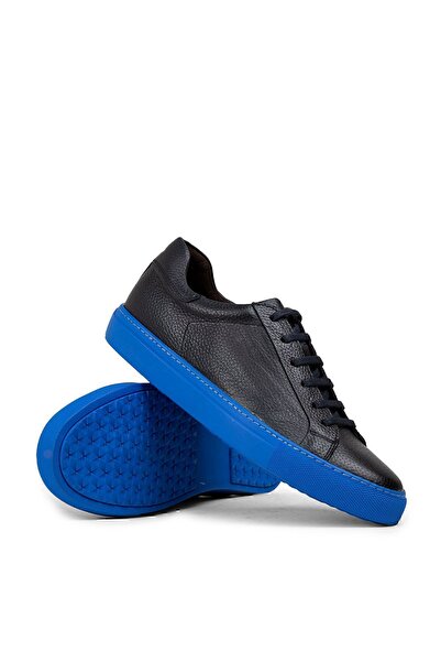 Deery Ανδρικά αθλητικά παπούτσια από γνήσιο δέρμα μαύρα