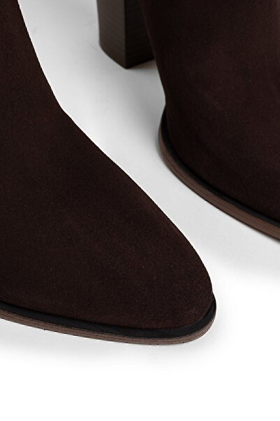 Deery Hakiki Süet Kahverengi Kadın Bot