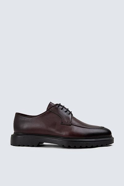 Deery Genuine Leather Claret Red Casual Men's Shoes