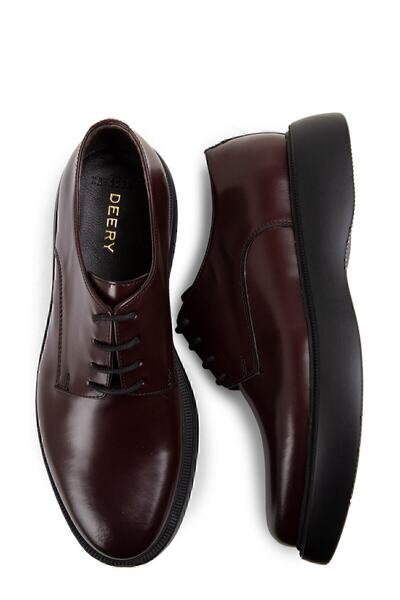 Deery Genuine Leather Claret Red Casual Men's Shoes