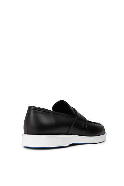 Deery Men's Black Genuine Leather Loafer Shoes