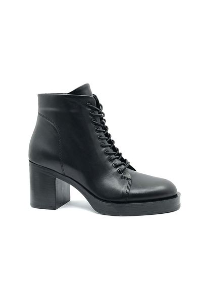 Greyder Women's Black Genuine Leather Heeled Boots 4K2Ub59182