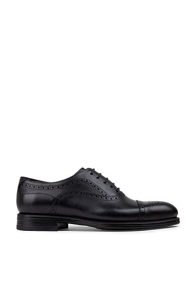 Deery Ανδρικά παπούτσια από γνήσιο δέρμα Navy Blue Classic