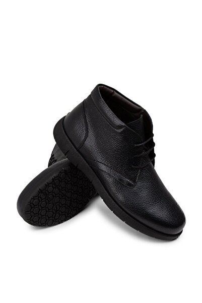 Deery Hakiki Deri Lacivert Erkek Bot