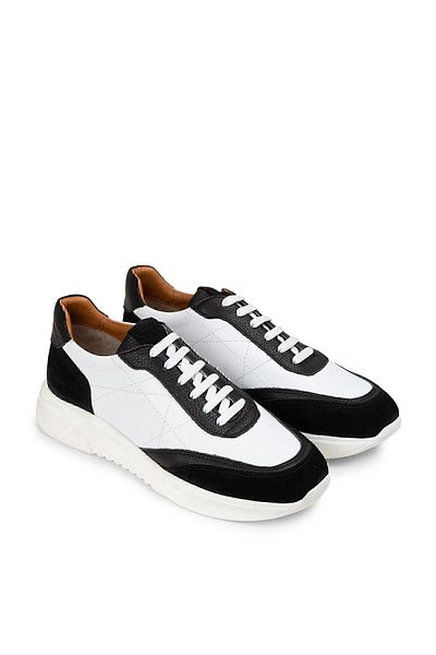 Deery Γνήσια Suede Μαύρα Λεπτομερή Ανδρικά Παπούτσια Sneaker