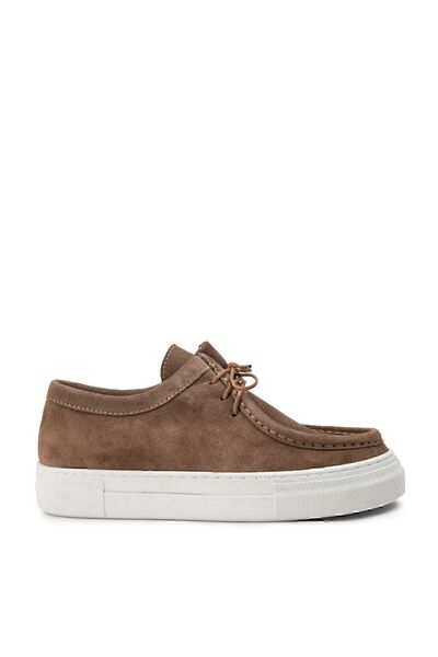 Deery Hakiki Süet Vizon Rengi Sneaker Kadın Ayakkabı