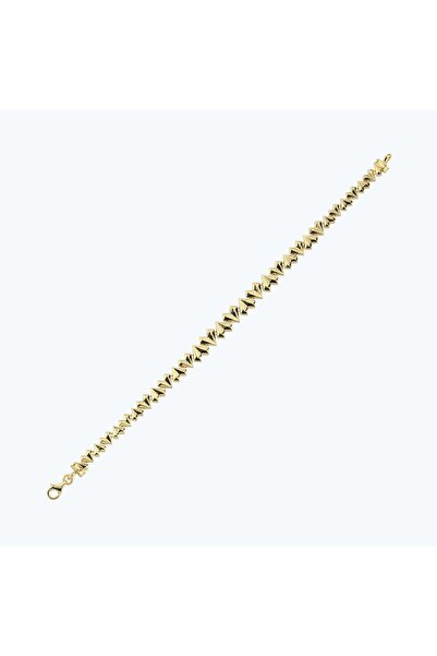 Altınbaş Altın Kalpli Zincir Bileklik