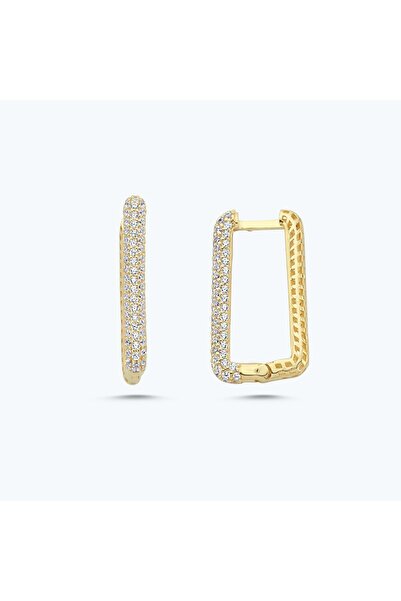 Altınbaş Altın Taşlı Halka Küpe