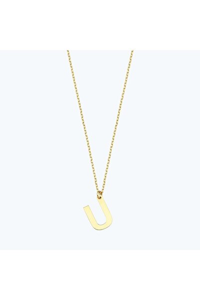 Altınbaş Altın U Harfi Kolye