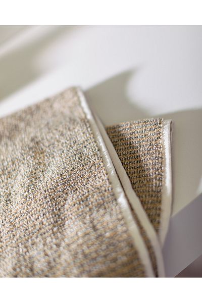 Madame Coco Ralph Yarn Dyed Face Towel - Khaki - 50x90 Cm