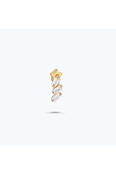 Altınbaş Gold Tragus Piercing with Stone