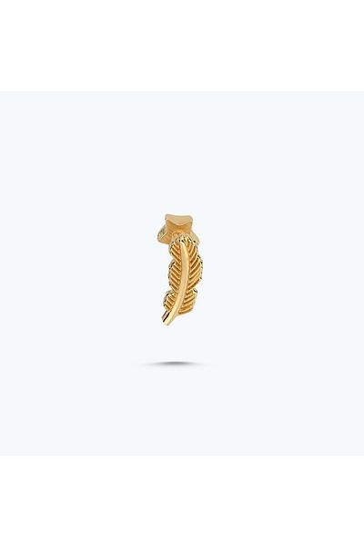 Altınbaş Gold Tragus Feather Piercing