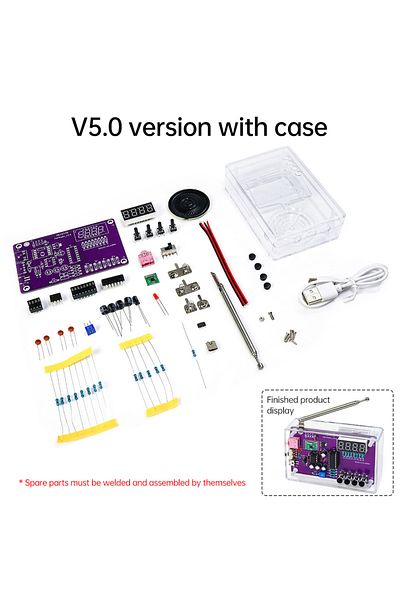 Choice With Case Hu-017b Rda5807s Radio Kit Fm Fm Electronic Diy Practice Electronic Parts Learning Kit Loo