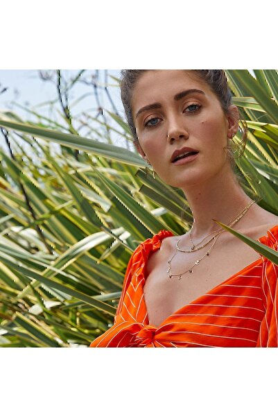 Altınbaş Kadın Altın Renkli Taşlı Küpe KPMK3034-24754