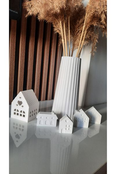 A Bunch Decorative Vase, Candle Holder, Tiny Houses Set, Decoration Products, Bohemian, Salon Decor, Gift,
