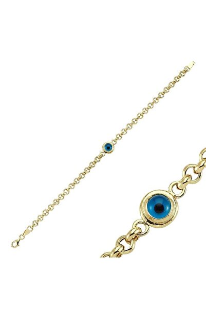 Altınbaş Altın Nazar Boncuklu Bileklik